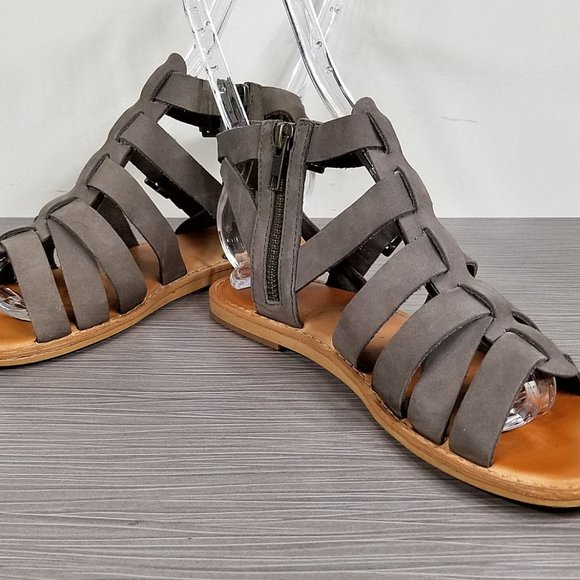 BP. Britt Gladiator Sandal, Taupe Leather, Womens Size 6 M - Picture 4 of 11